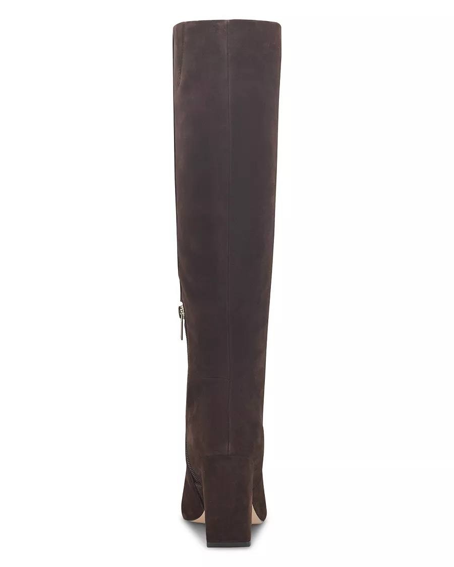 Marc Fisher LTD Yarli Boots 9M Dark Brown Leather Knee‑High Pull‑On NIB msrp$299