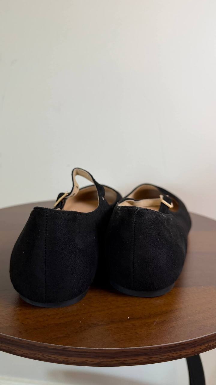 Journee Collection Carrie Flats 7.5M Black PU Mary Jane NIB msrp$71.99