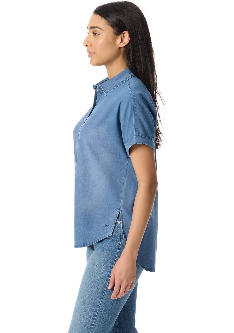 Gloria Vanderbilt Blue Lyocell Lightweight Top XL NWT Breathable Casual Wear