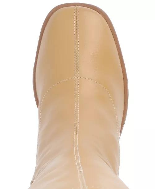Journee Collection Alondra Platform Boots Tan 6 Faux Leather Knee High $139.99 N