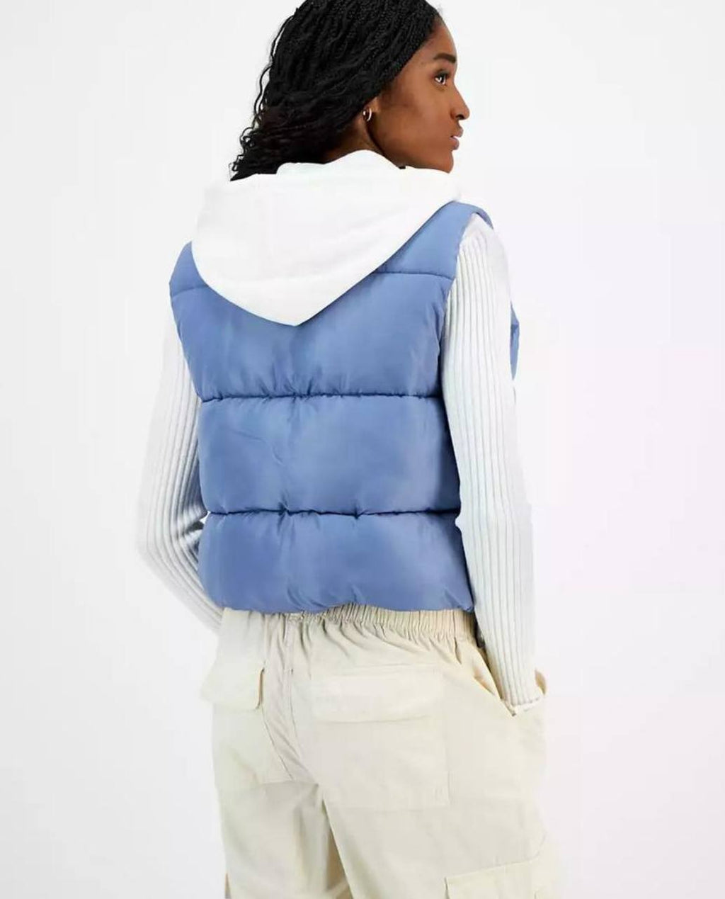 Madden Girl Hoodie Puffer Vest - Quilted Sleeveless Zip Front, Women's XS-L