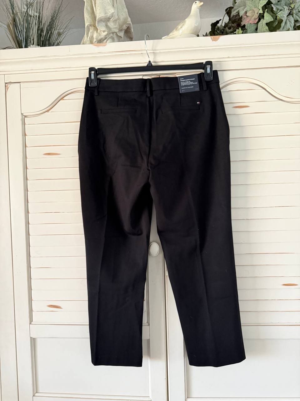 Tommy Hilfiger Hampton Pants 14 Black Solid Fit Sportswear Bottoms NWT $89