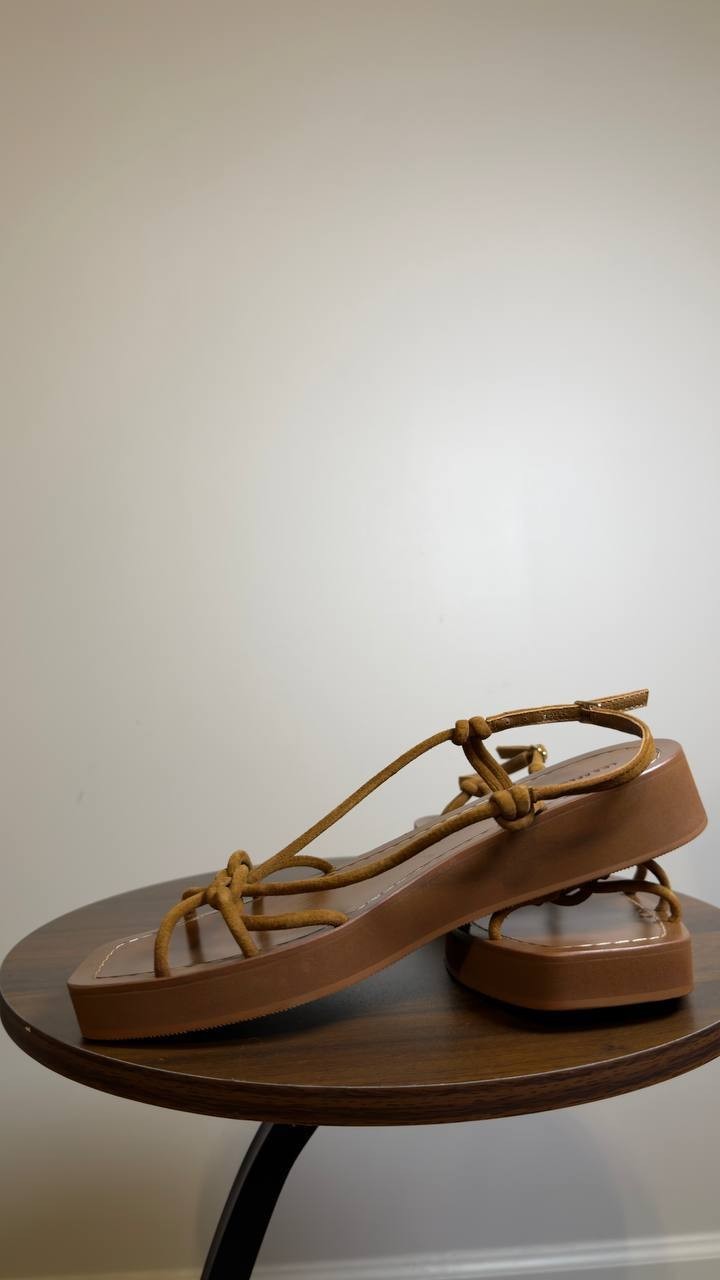 Loeffler Randall Platform Sandals Cacao 8 New $275.00