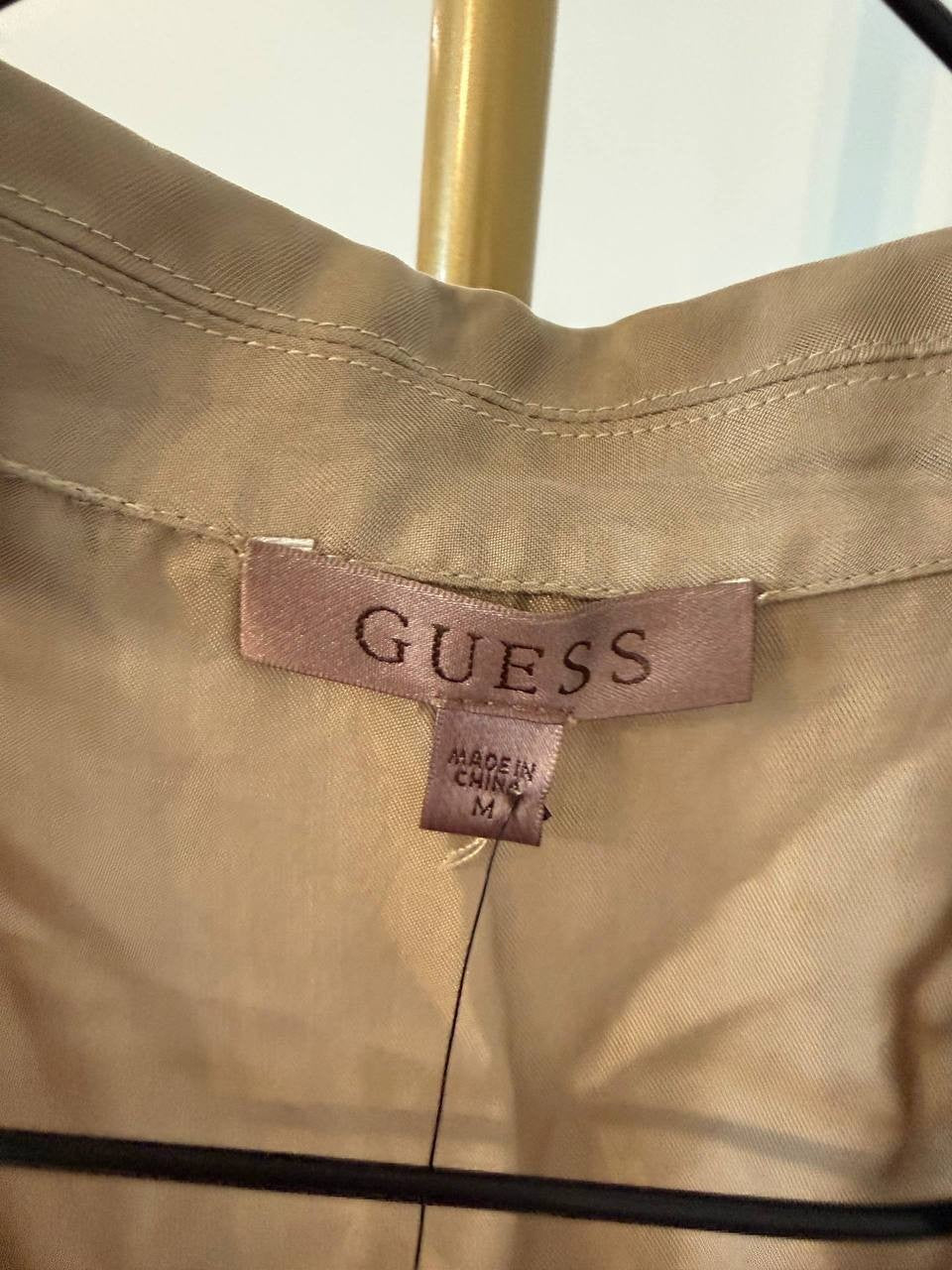 Guess Amia Cupro Blend Romper Moss Khaki Size M NWT Chic Modern msrp$148