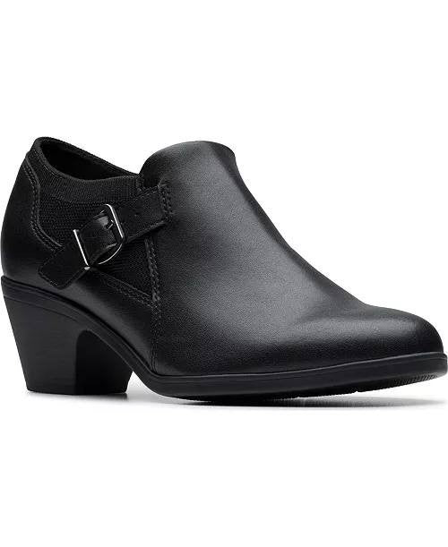 Clarks  Shooties  Black  Leather  8M  New  $105