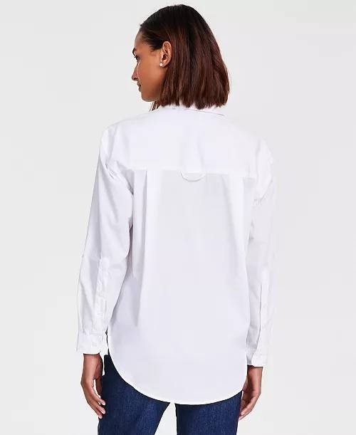 Gloria Vanderbilt Amanda Button-Front Shirt Vintage White XS NWOT $50