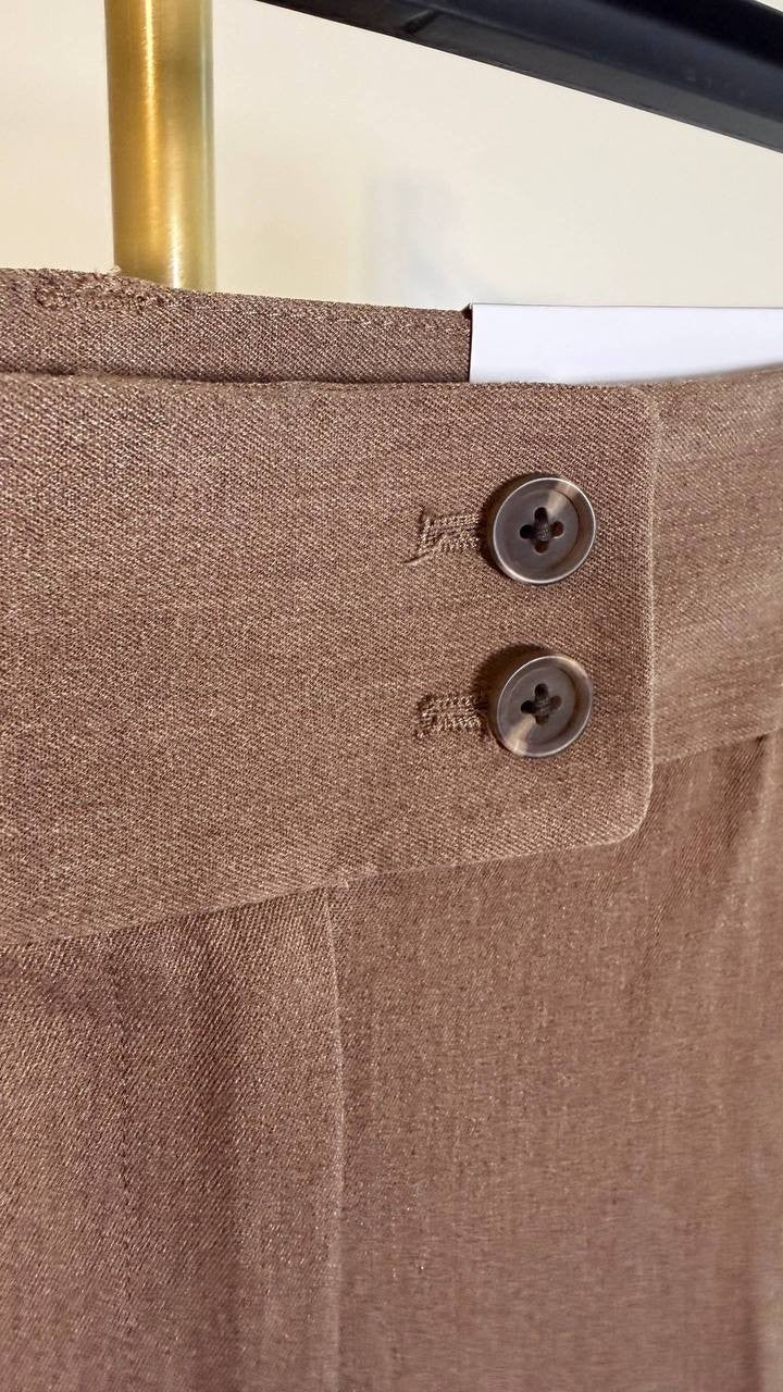 Rafaella Women’s Plus Curvy Fit Gabardine Bootcut Pants Brown 8P $89 NWT