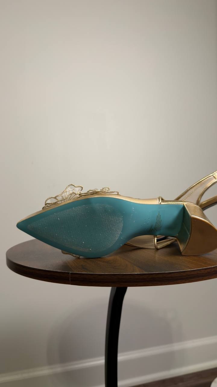 Betsey  Johnson  Petra   Gold  Mesh  6  New  in  Box  $129