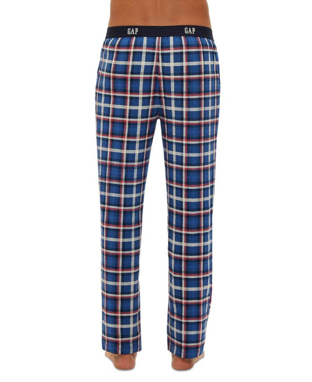 GAP Men’s Plaid Lounge Pants Blue Red White Check Size XL