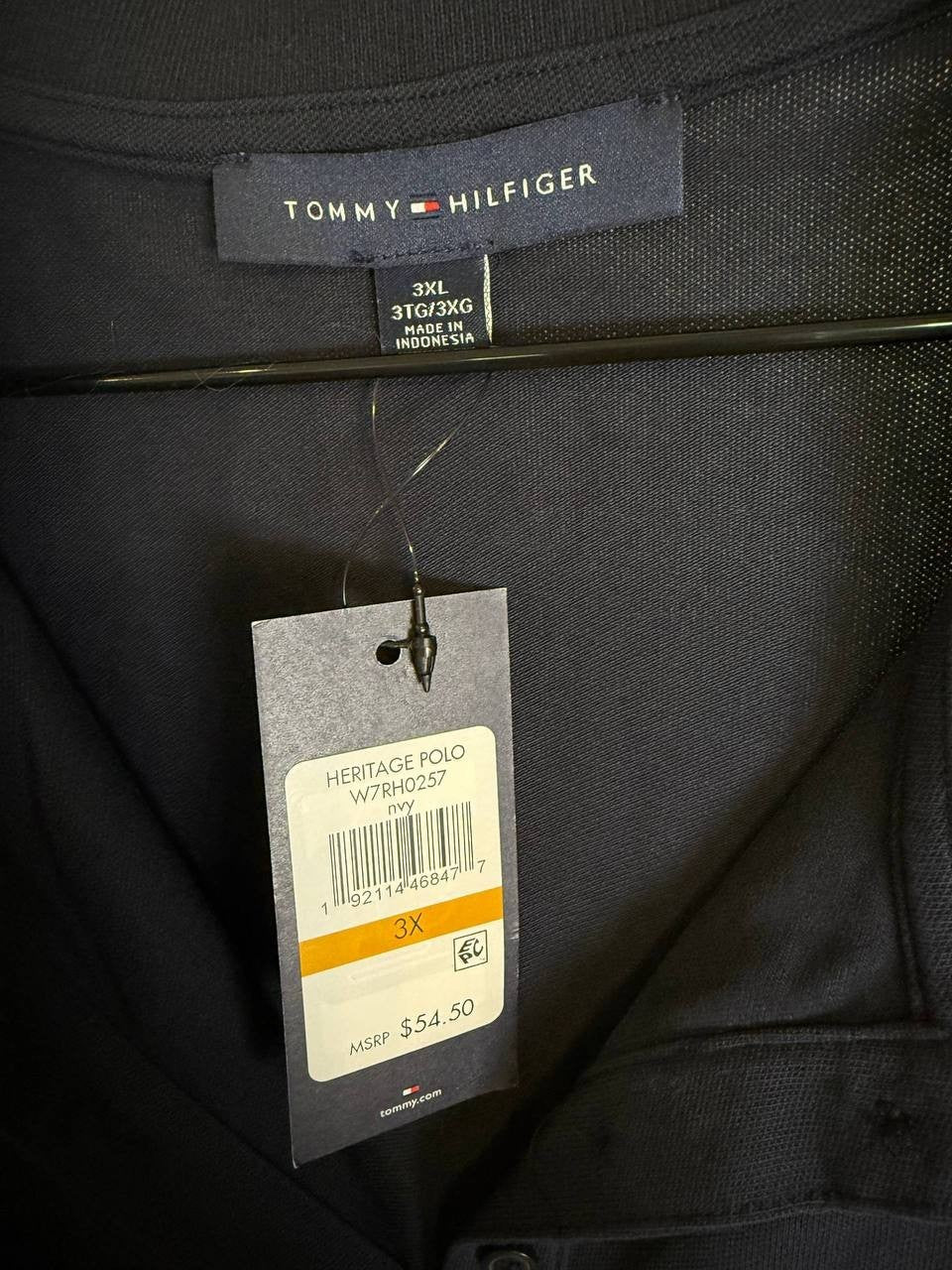 Tommy Hilfiger Men’s Navy Cotton Polo – Size 3X – NWT – $55.50