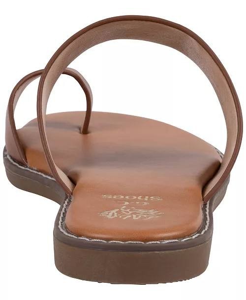 GC  Shoes  Florence  Toe  Loop  Flat  Sandals  Tan  10  NWT  $55