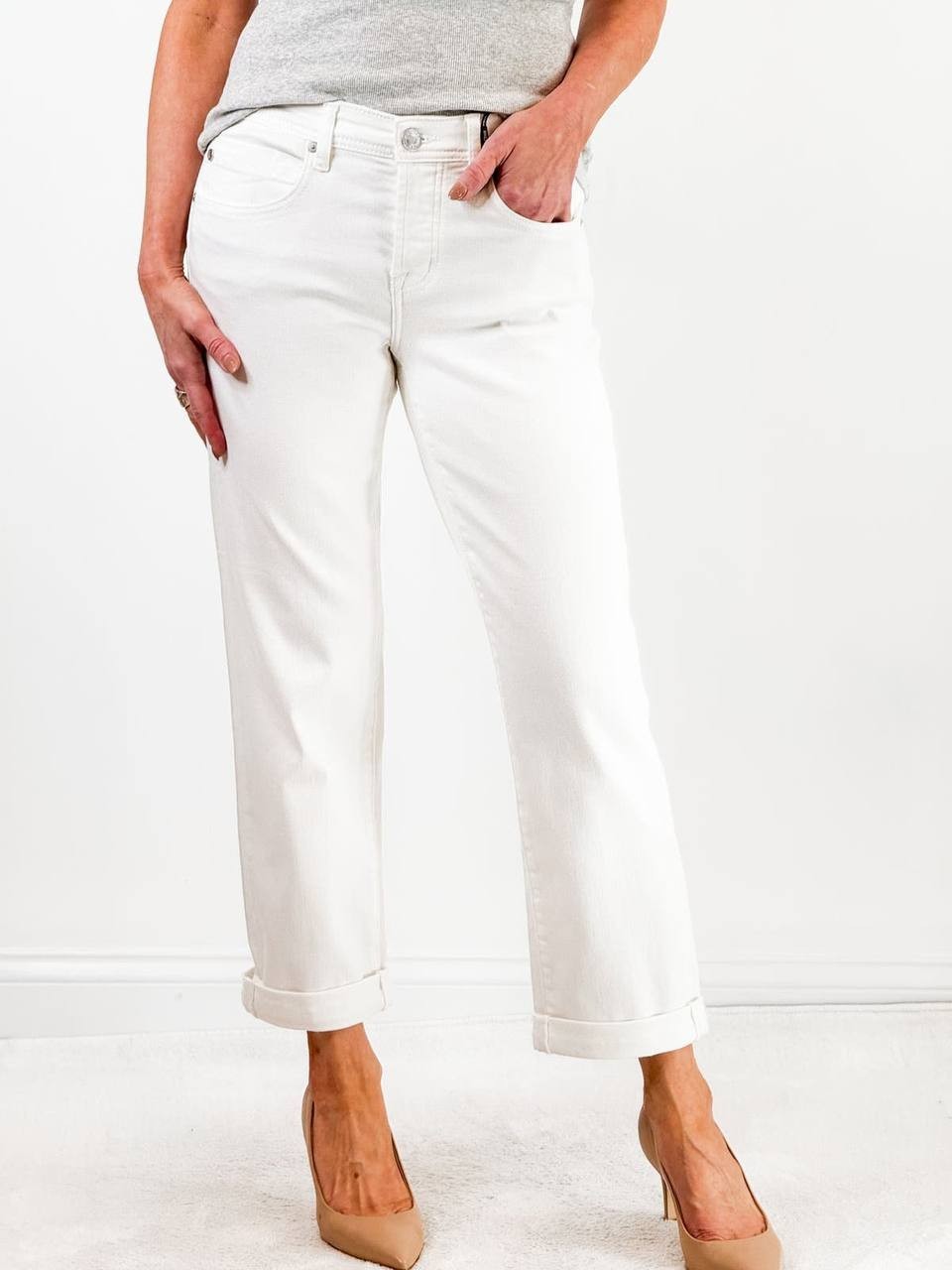 Liverpool Kelsey Knit Trouser / Denim‑Look Pant – Size 6/28 – NWT – $109