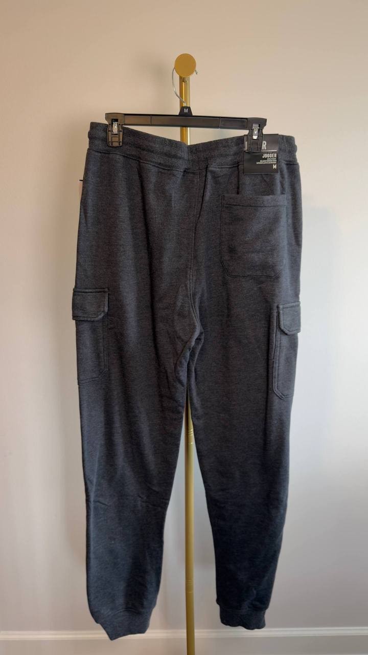 Lazer Burnout Fleece Cargo Jogger Pants Black M NWT $39.50