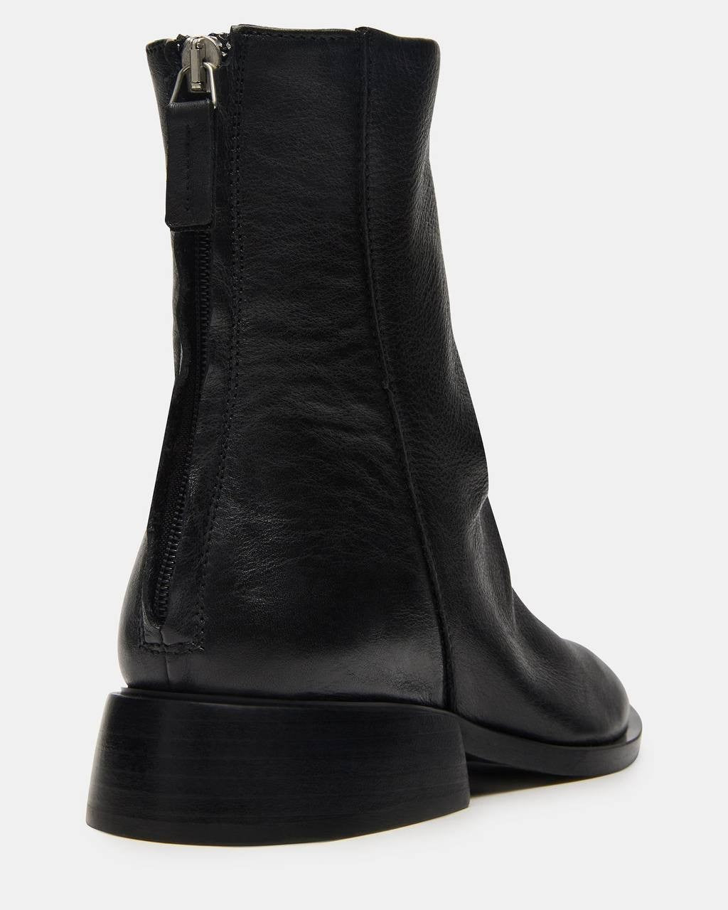Steve Madden NEXIE Booties 8.5 Black Leather Pointed Toe Zip NIB msrp$159.9