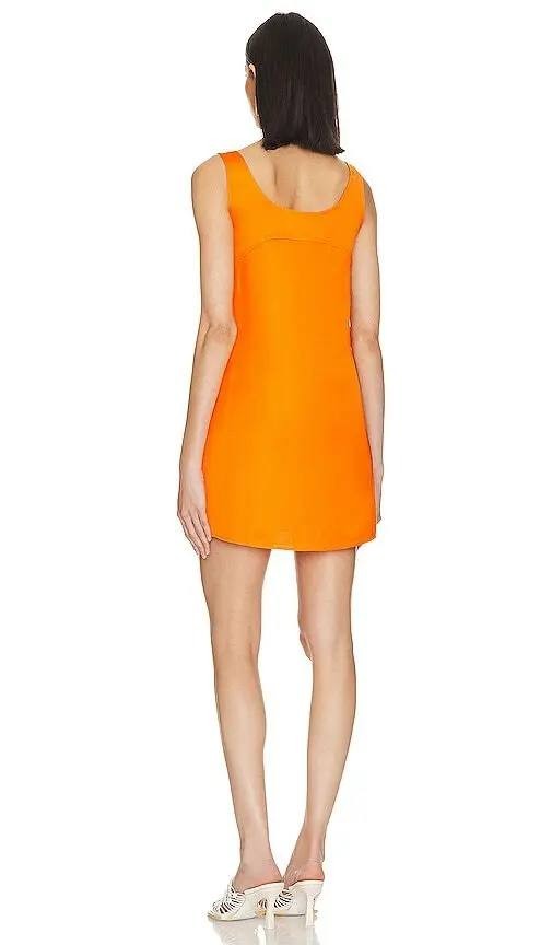 FRAME Micro Flare Dress Orange Nectarine Size XL NWT $458 – Satin Chic