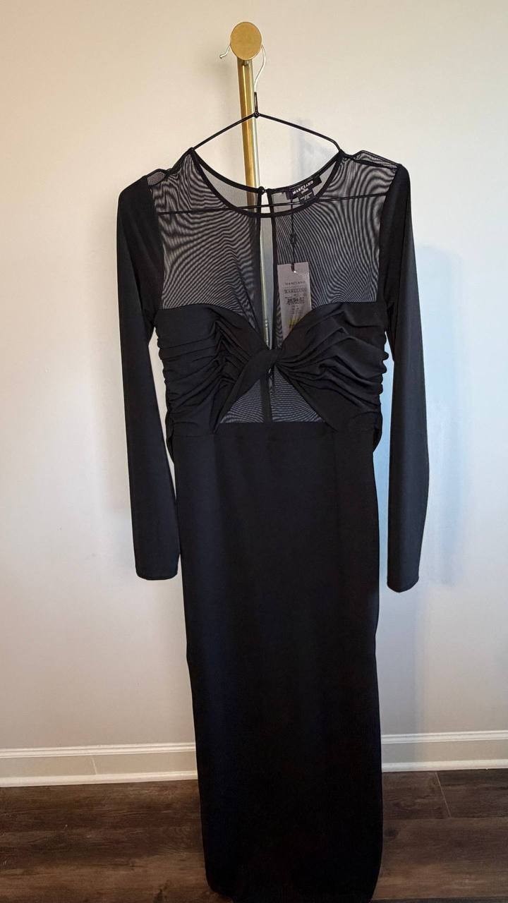 Marciano by Guess Eco Audrina Maxi Dress Jet Black Size 8 NWT $280