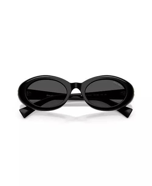 Miu Miu Oval Sunglasses Black OS NWT $524.00