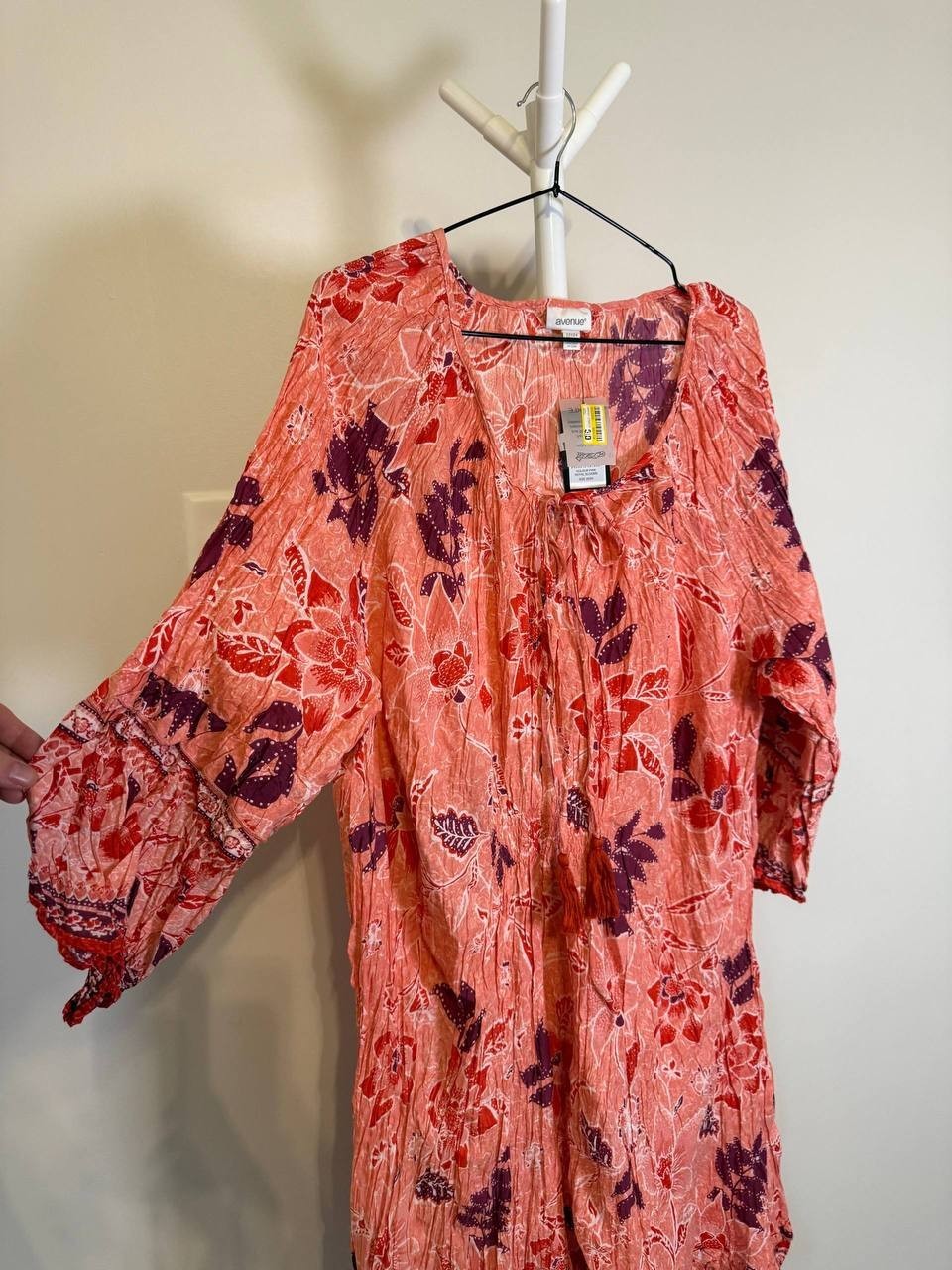 Avenue Plus‑Size Dress –Floral Pink– Size 22/24 – NWT