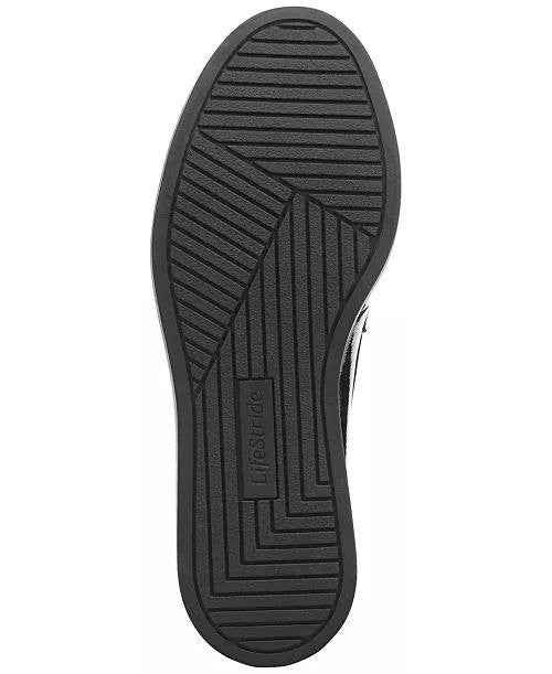 LifeStride Dolce Loafers 8W Black Faux Patent Wedge Comfort NIB msrp$89.99