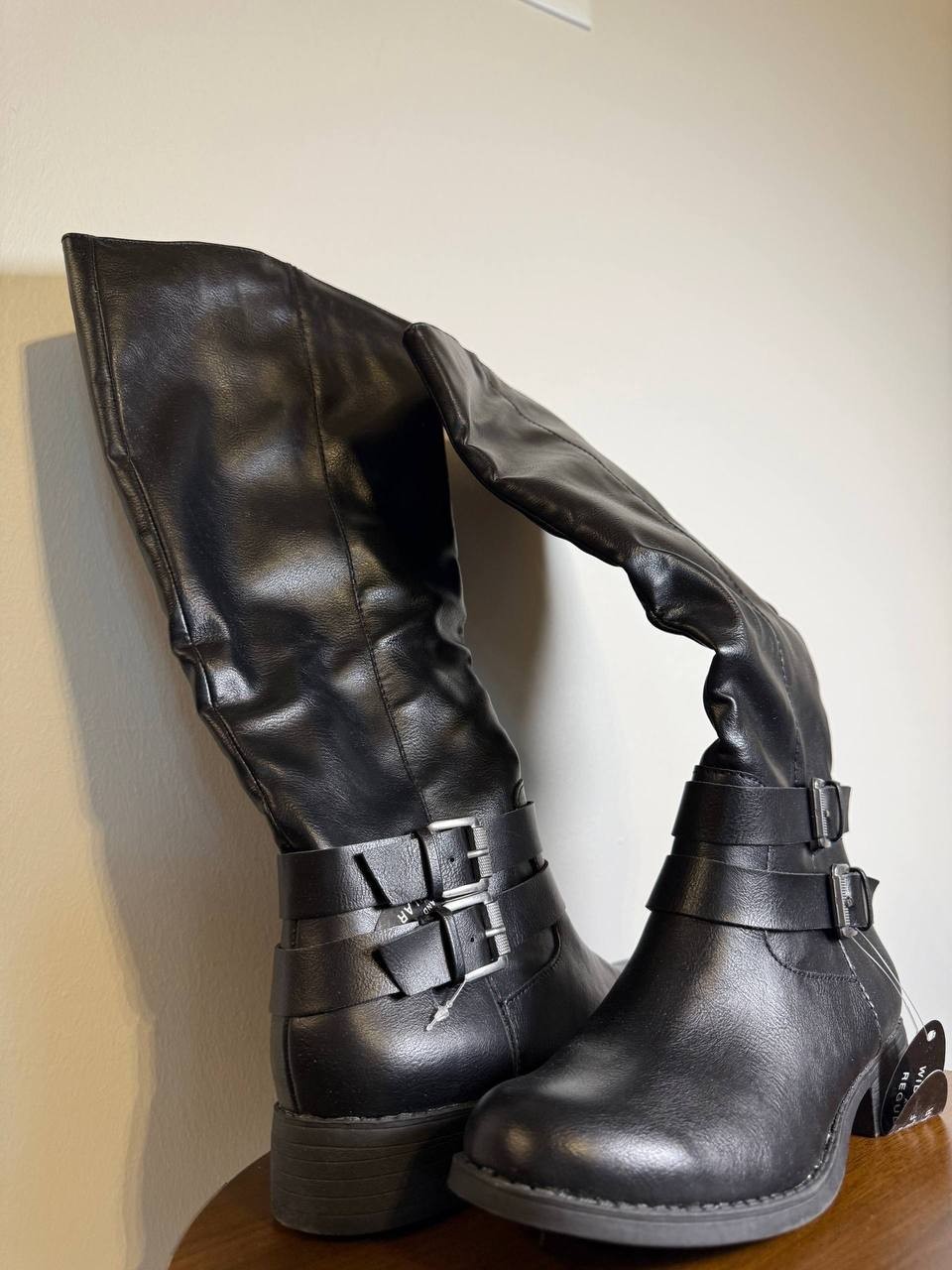 Style & Co Leather Knee‑High Boots – Black – Size 6 – New in Box