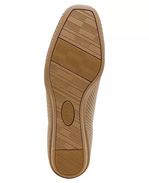Anne  Klein  Wedge  Pumps  Tan  Knit  10M  New  $75