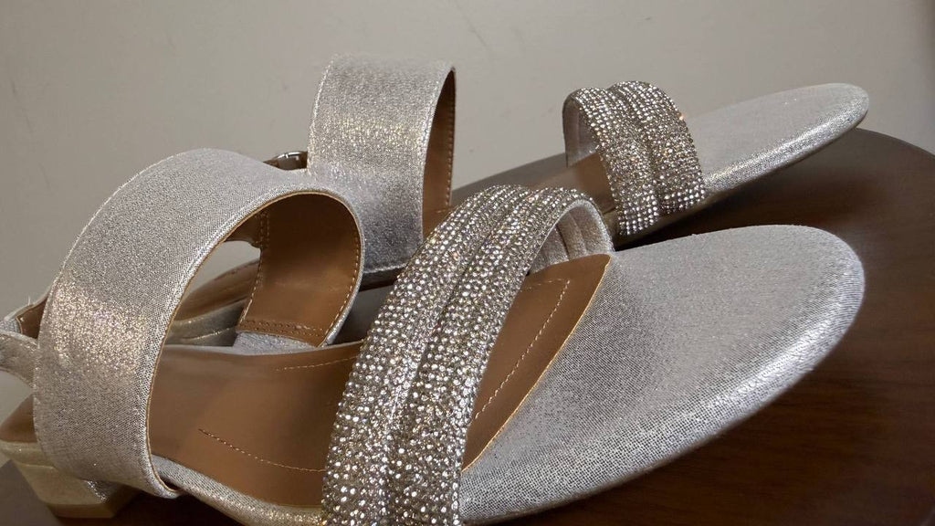 Style&Co Silver Fabric Dress Sandals 7.5M NIB MSRP $69.90