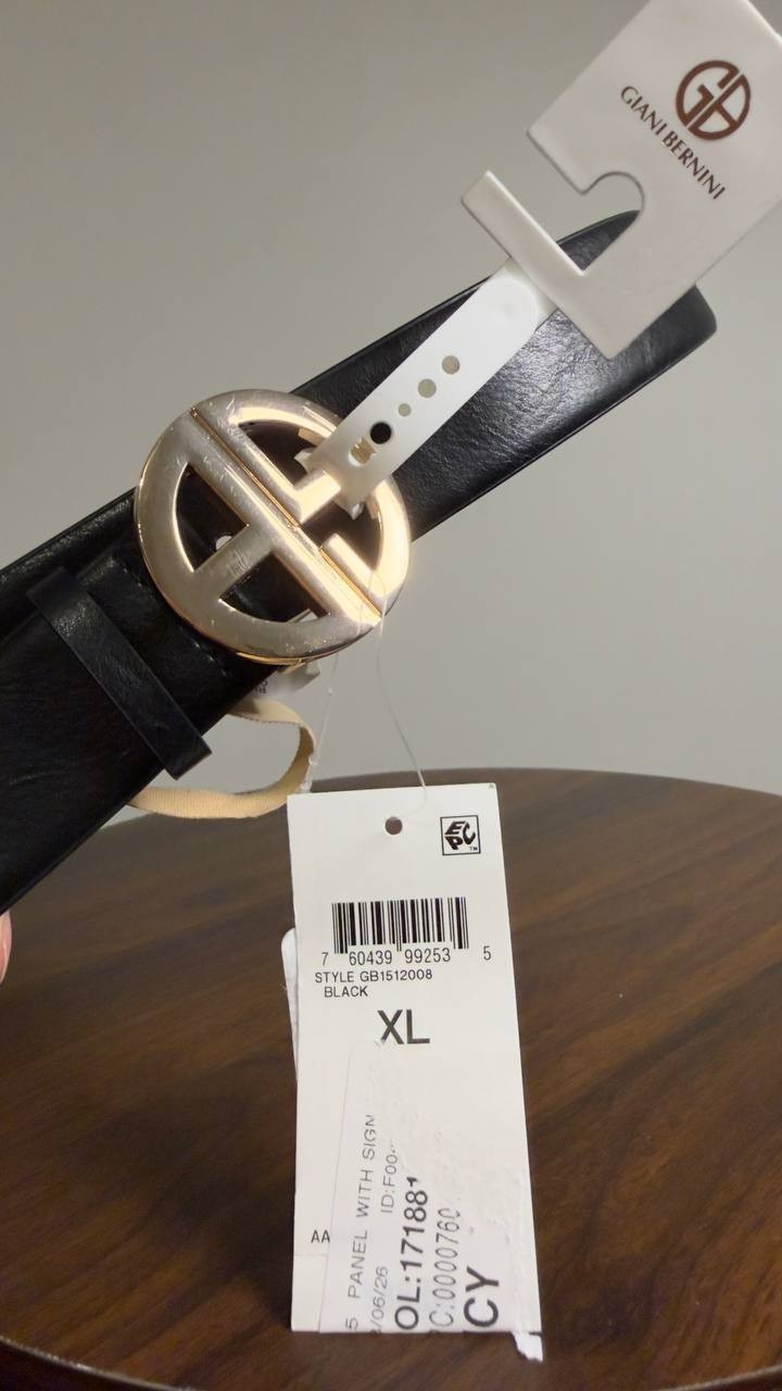 Giani  Bernini  Panel  Belt  Black  XL  New  $38.50