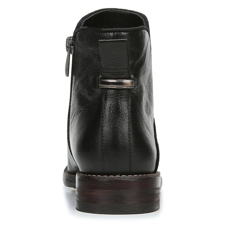 Franco Sarto Marcus Ankle Bootie Black 7.5 Leather Side Zip $159 NWOB