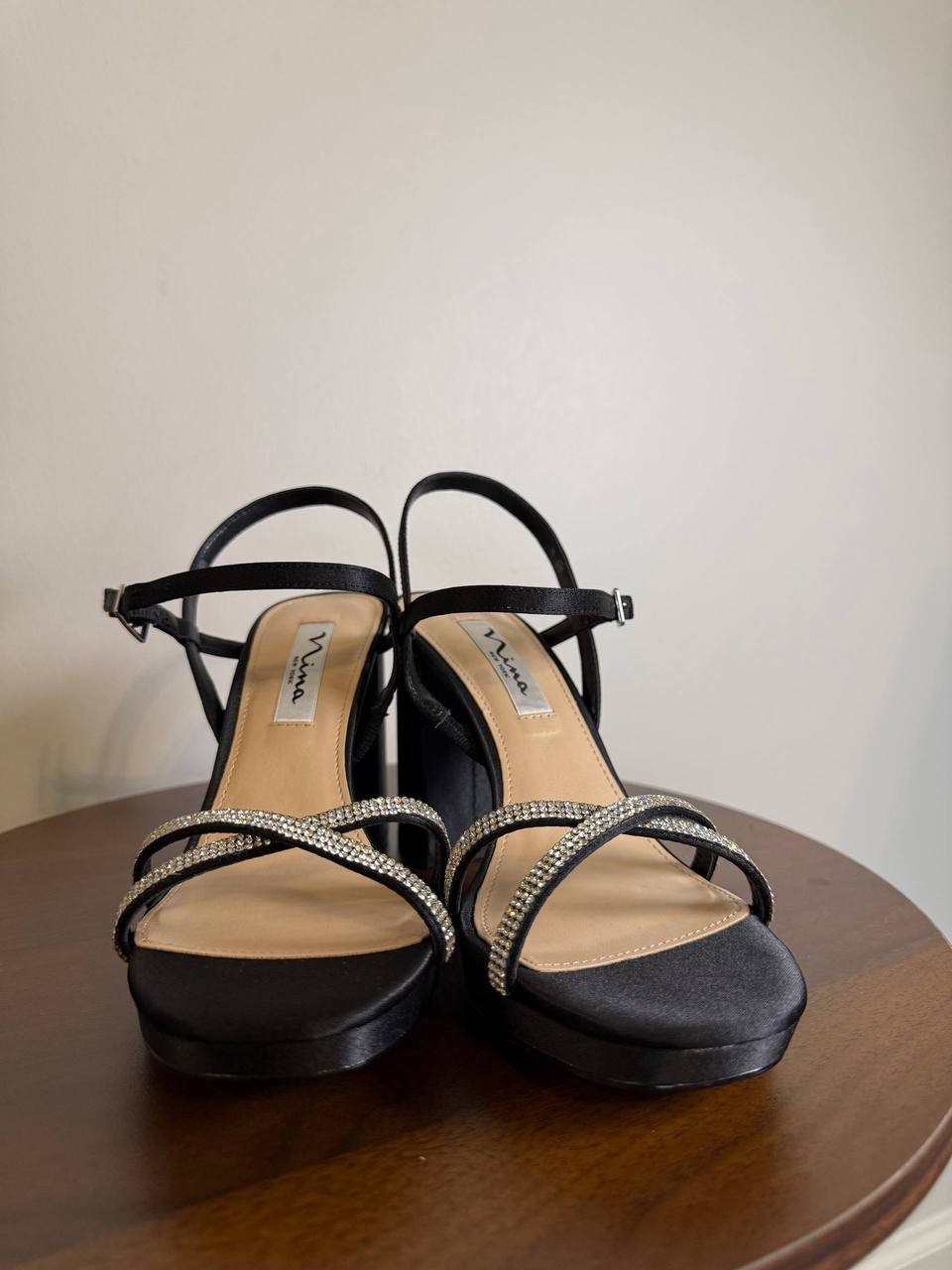 Nina “Steven” Platform Sandals – Black -Size 8M– New (No Box)-$99
