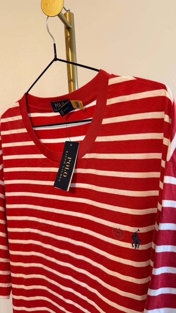 Polo Ralph Lauren Men’s Stripe T‑Shirt Red/White 2XLT $89.50 NWT
