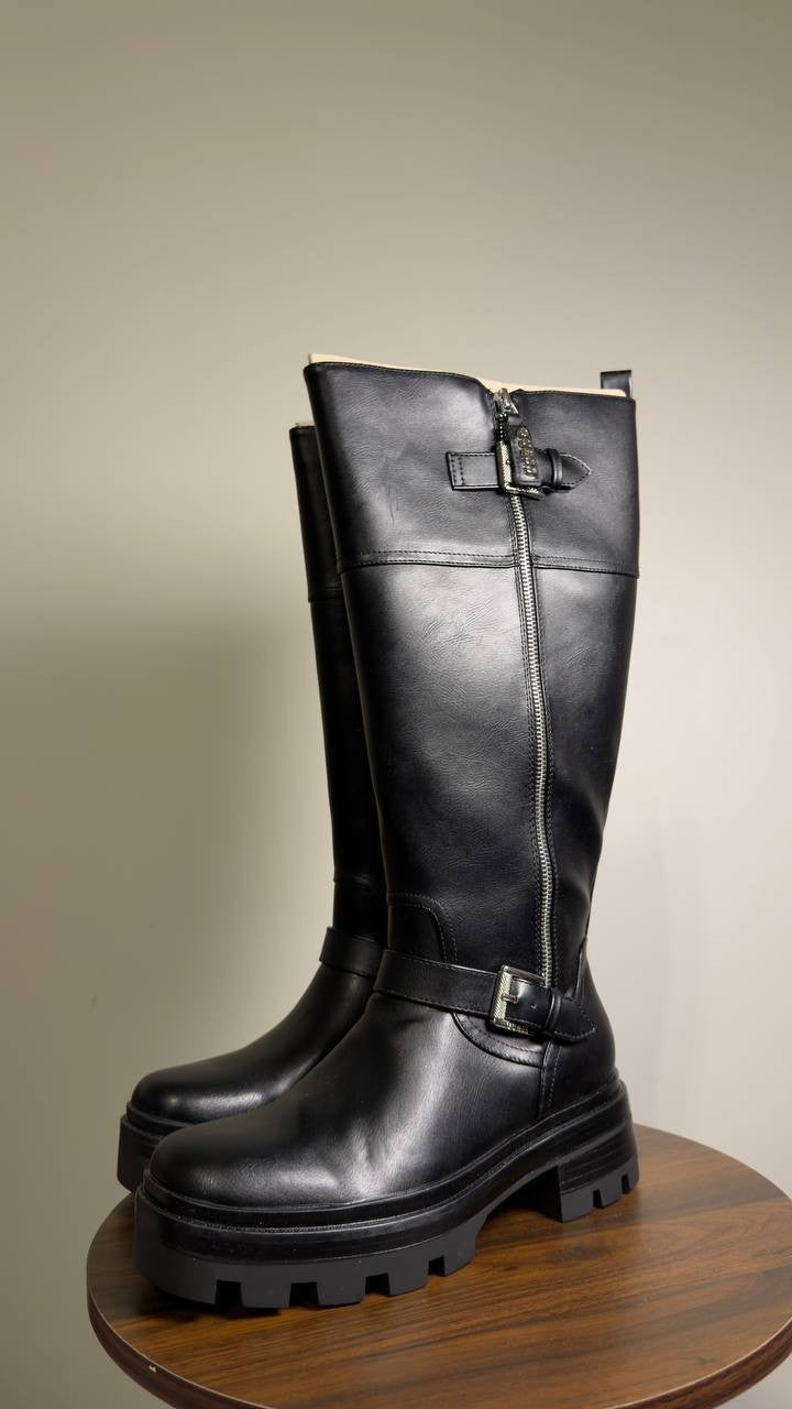 Guess  Lynnie  Knee  High  Boot  Black  Synthetic  7.5M  New  With  Box  $169