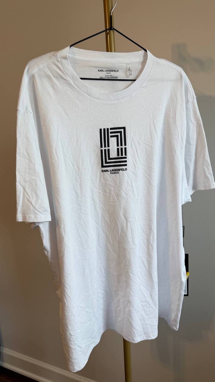Karl Lagerfeld Paris Men’s Line‑Graphic Logo T‑Shirt XXL $59 NWT