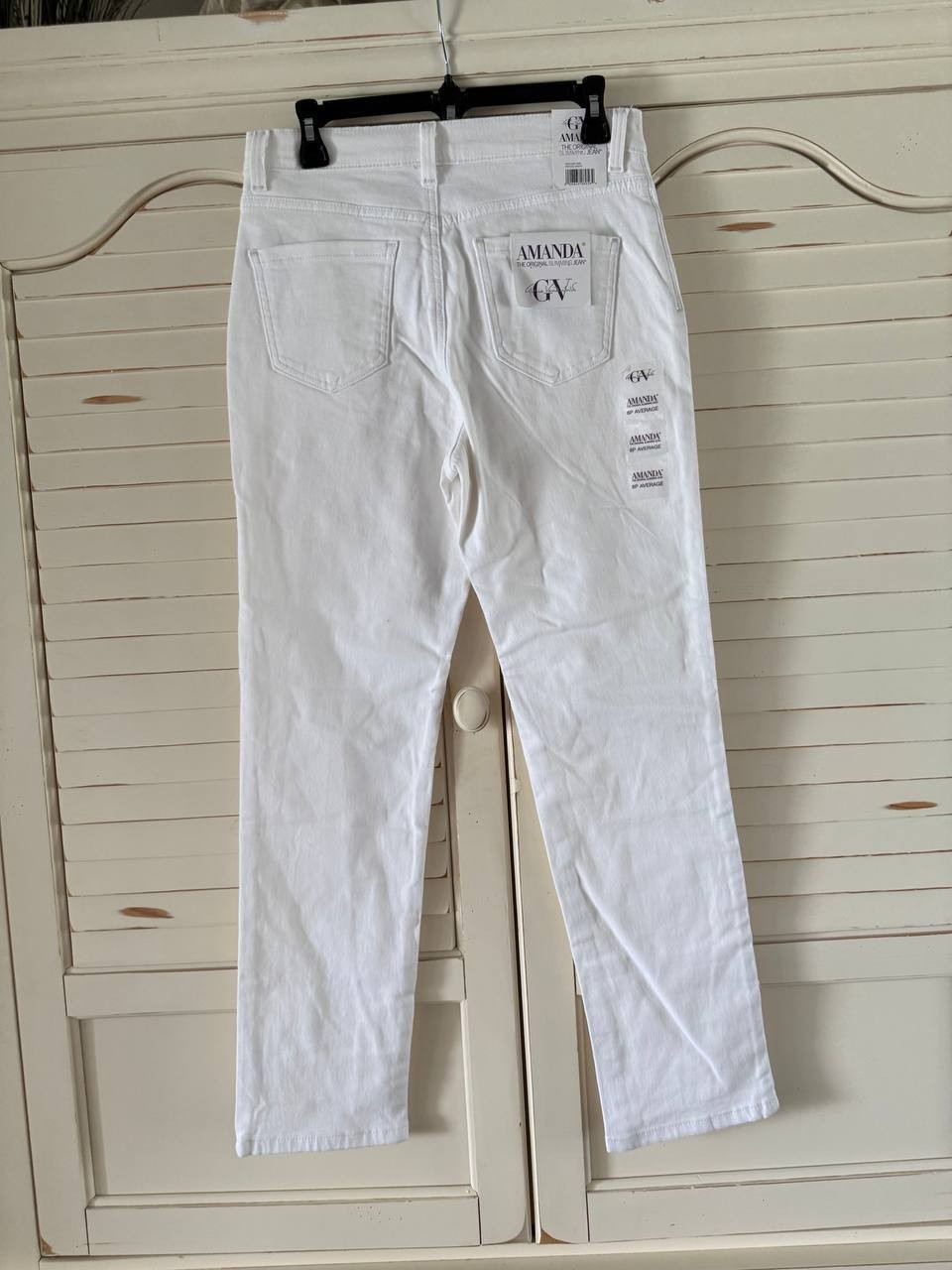 NYDJ Ami Skinny Jeans Optic White Size 12 NWT Lift Tuck Technology Mid Rise