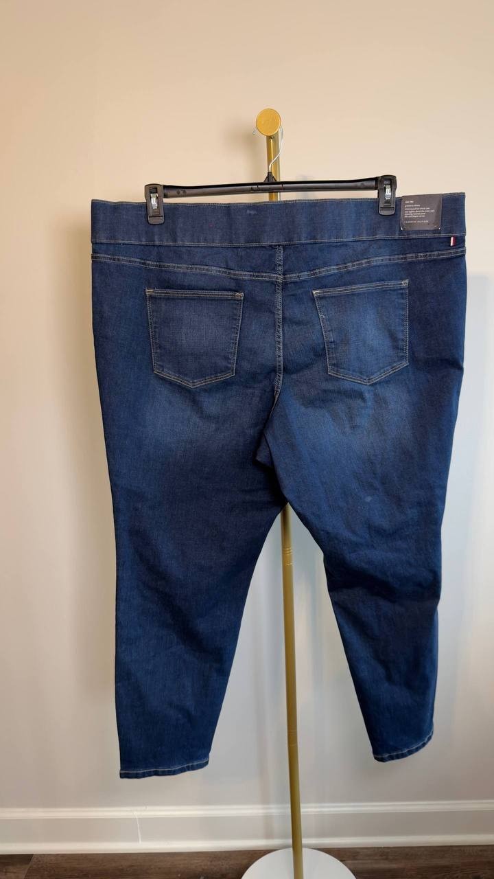 Tommy Hilfiger Gramercy Skinny Jeans Plus Size Blue 24W NWT $89.50
