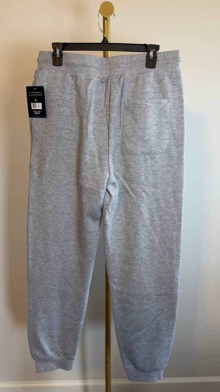Blue Ice Fleece‑Lined Loose Fit Jogger Sweatpants Heather Grey L NWT $42.50