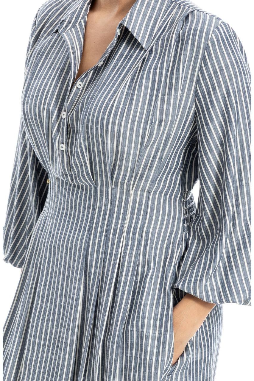 Max Studio Stripe Balloon Sleeve Shirtdress Grey/White XL NWT $188