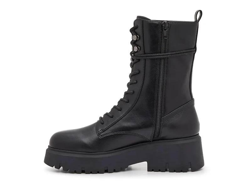 Madden Girl Women’s Maisey Combat Boots Black 6.5 Man‑Made MSRP $89.99 NWB
