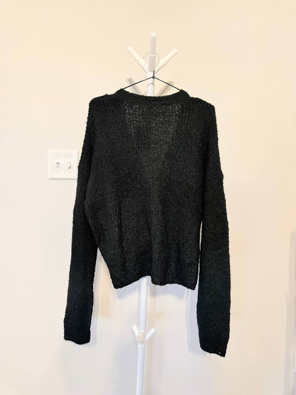ATM Bouclé Button-Front Cardigan – Black – Size L/G – NWT – $295