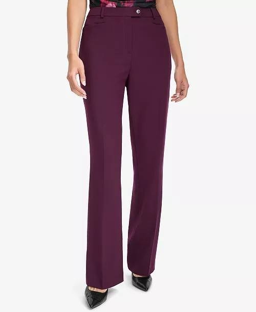 Calvin Klein Modern Fit High‑Rise Pants Purple 12 NWT $99
