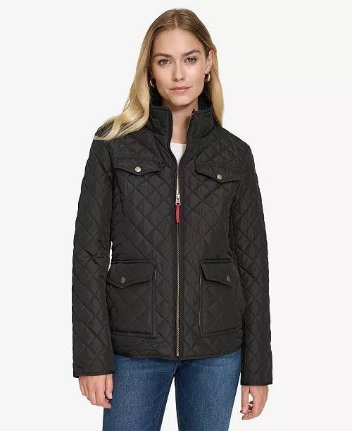 Nautica Quilted Zip-Up Jacket – Black, Size M
