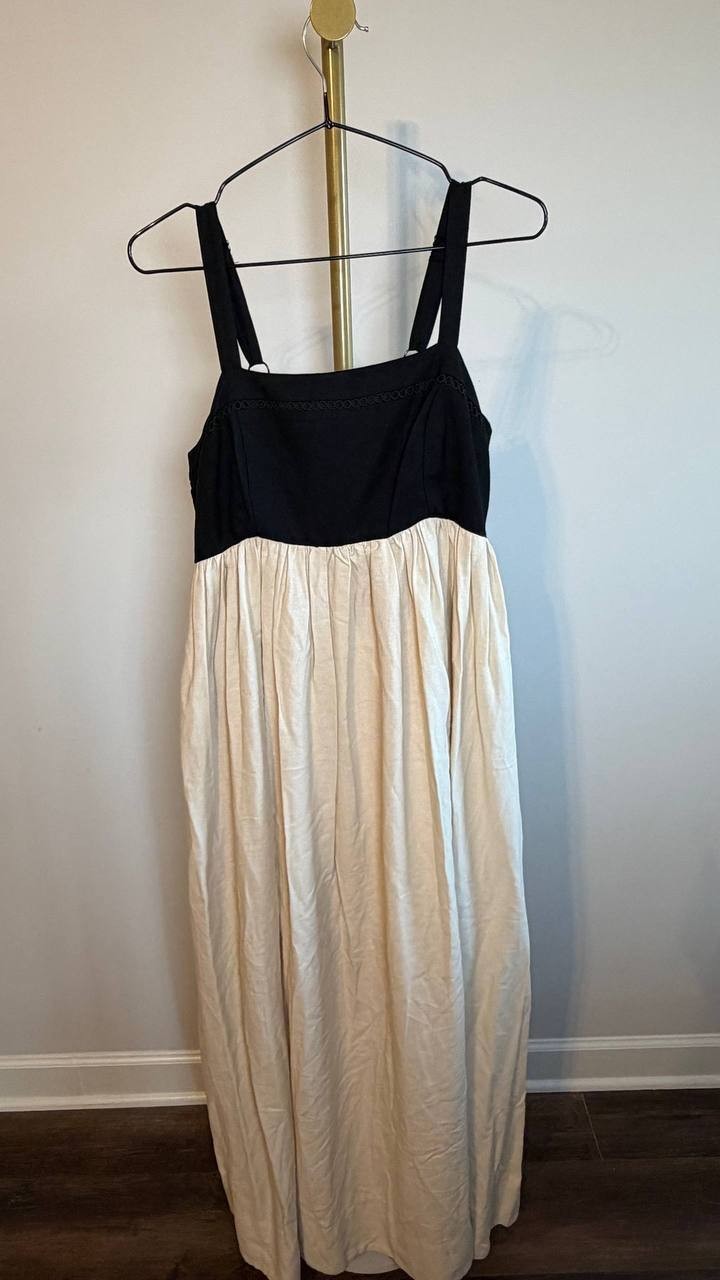 Taylor Sleeveless Empire‑Waist Dress Cream/Onix 10 NWT $138