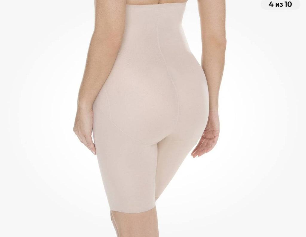 Miraclesuit High-Waist Thigh Slimmer Shapewear Nude Size S Firm Control