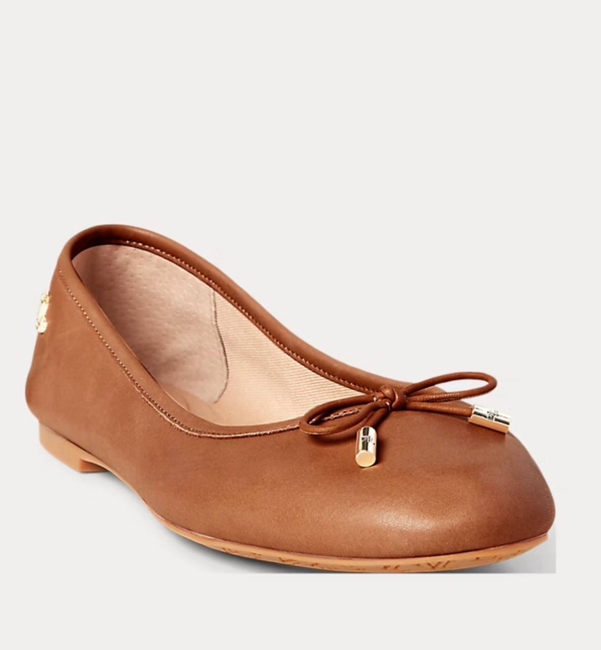Lauren  Ralph  Lauren  Ballet  Flats  Deep  Saddle  Tan  8  B   $125