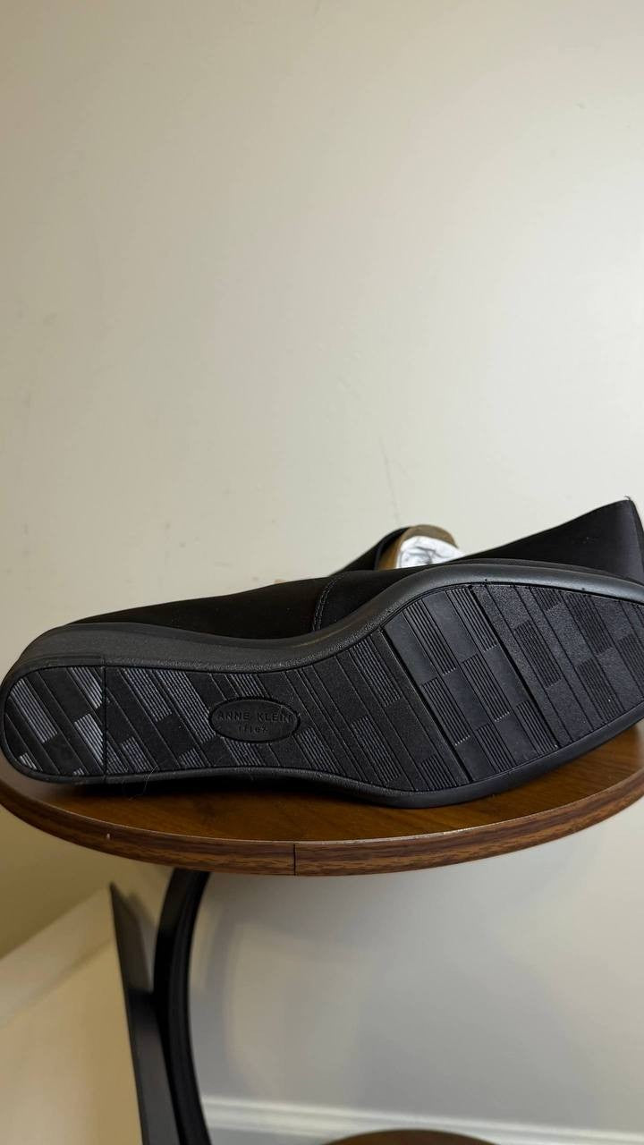 Anne Klein Black Man‑Made Slip‑On Loafers Size 9M NIB MSRP $85