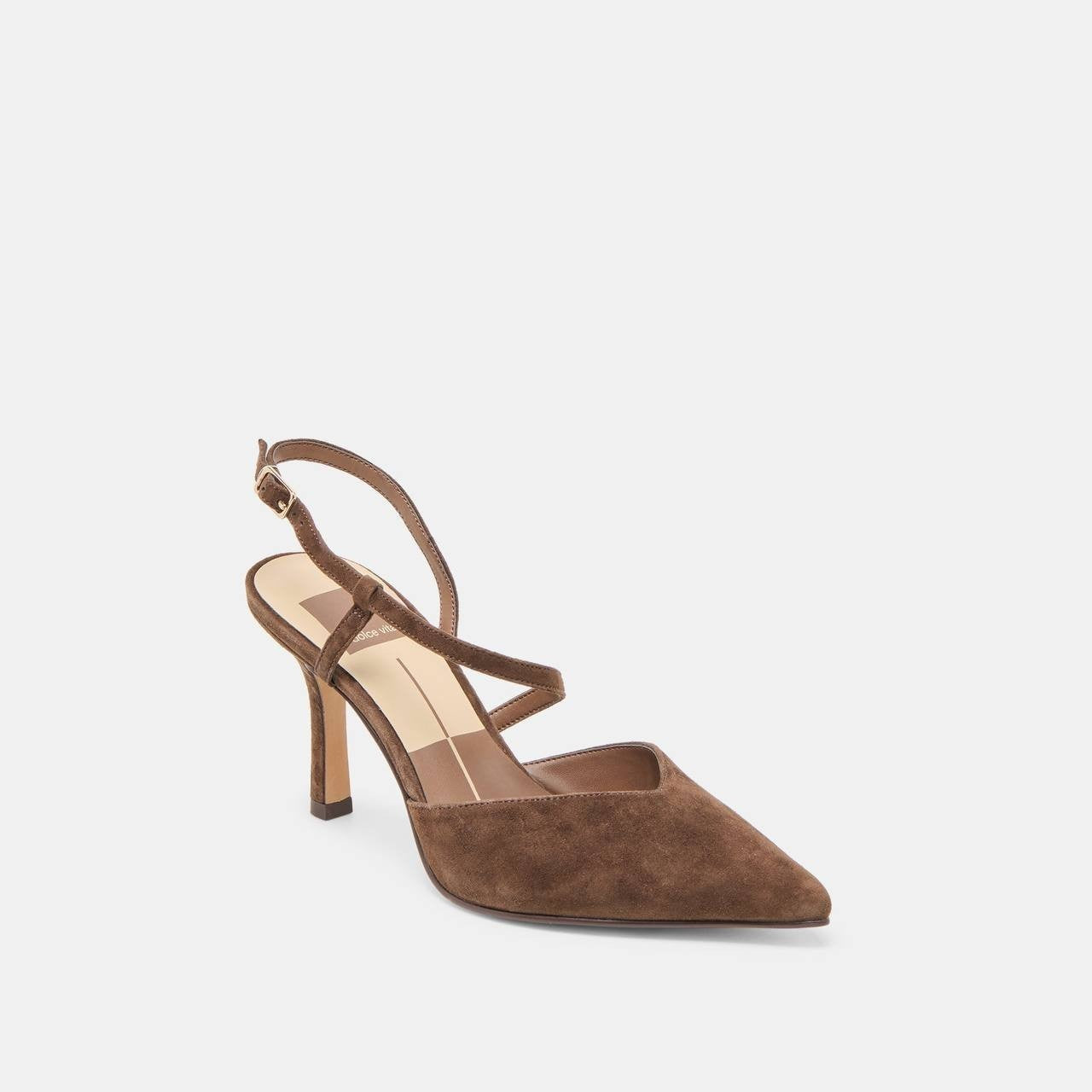 Dolce Vita Kamra Heels Dark Brown Suede Slingback Pumps 9M NWB MSRP $150