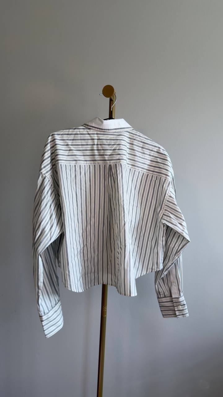 Rag & Bone Marin Stripe Layered Shirt Cream Stripe XS NWOT $278