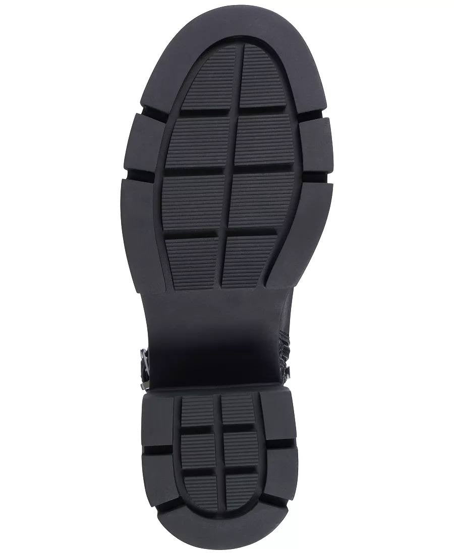 GC Shoes Dawn Booties 8 Black Block Heel Almond Toe Lug Sole NIB msrp$99.99