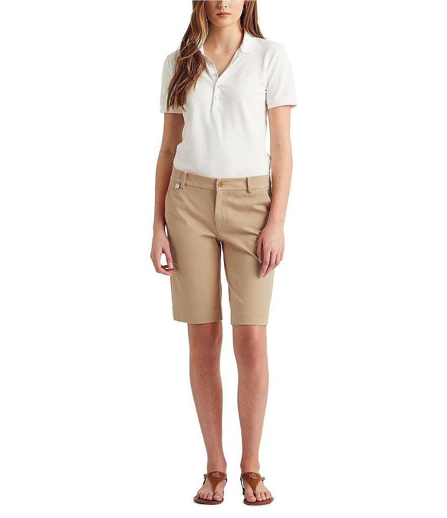 Lauren Ralph Lauren Bermuda Shorts Brown Size 16 NWT Cotton Twill Tailored