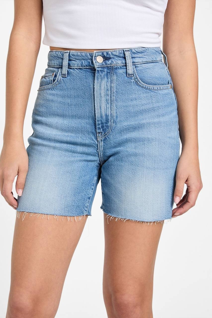 Guess Eco 80s Pedal Denim Shorts Blue 25 NWT $89