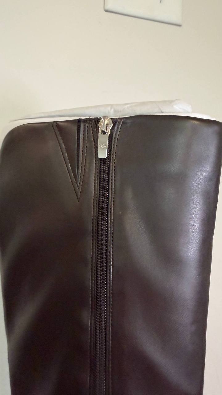 Marc Fisher Toe Tall Boots 10M Dark Brown Man‑Made New in Box MSRP $179